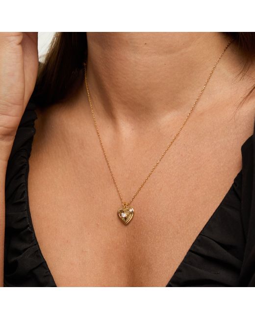 Jon Richard Red 18K Plated Heart Pendant