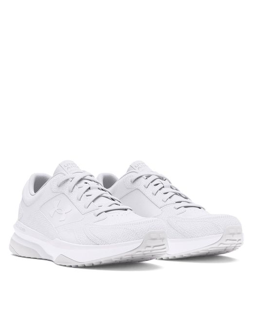 Under Armour White Edge Leather Low-Top Trainers for men