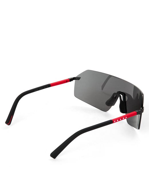 Prada Gray 0Ps B50S Shield Sunglasses for men