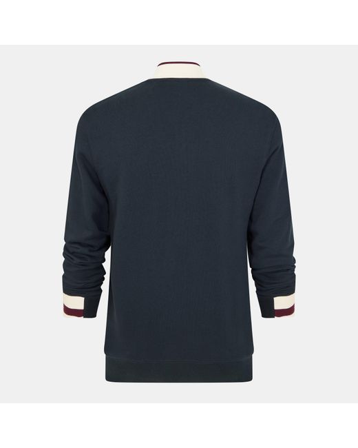 Lyle & Scott Blue Jersey Bomber Jacket for men