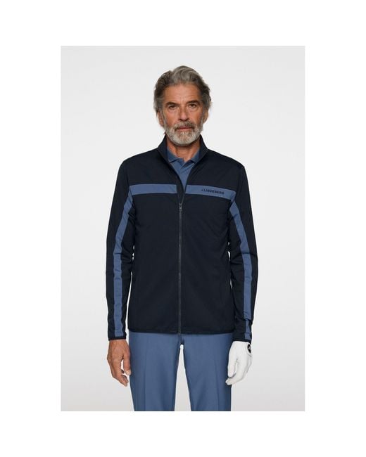 J.Lindeberg Blue Jarvis Mid Layer Pullover for men