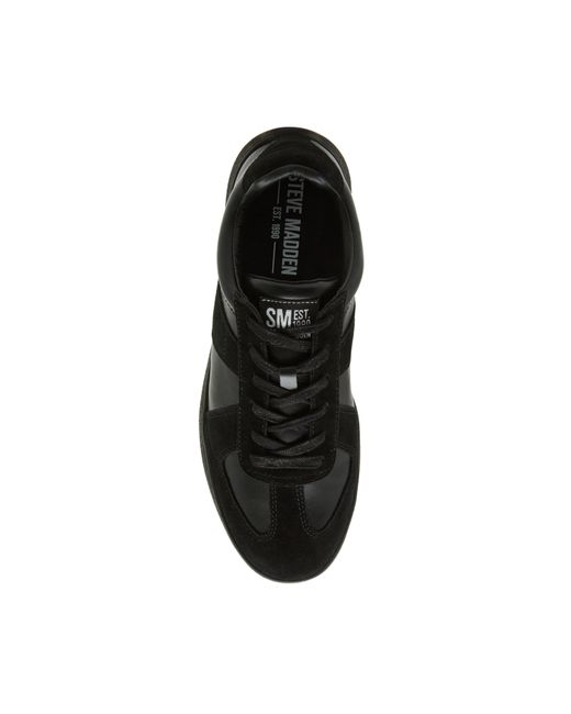 Steve Madden Black Waltor Court Low-Top Trainers for men