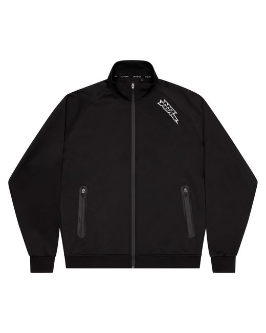 No Fear Black Slim Tracksuit Zip-Up Top for men