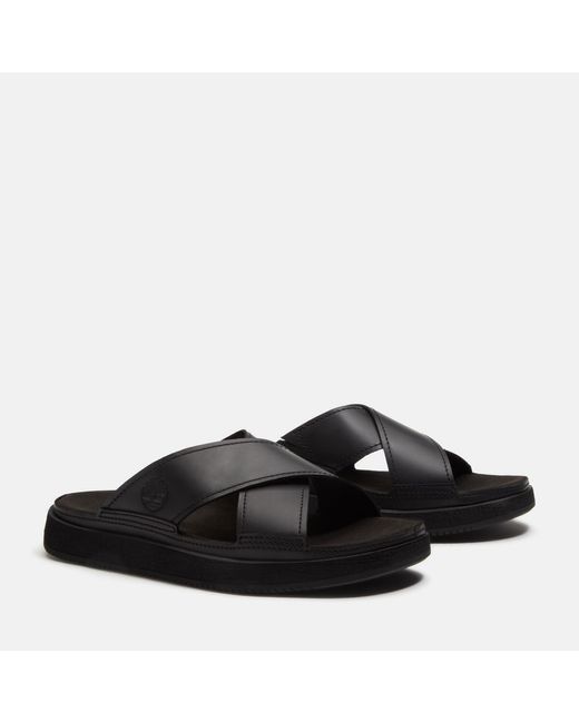 Timberland Black Flat Sandals for men