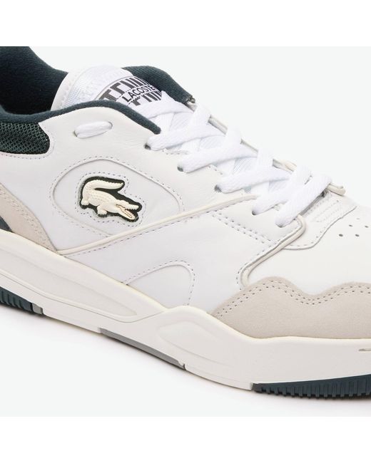 Lacoste White Lineshot Trainers for men
