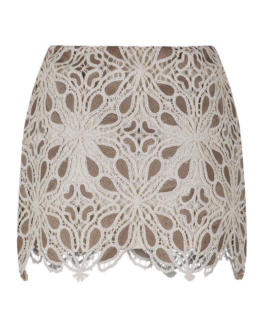 JBQ Natural Millie Crochet Mini Skirts