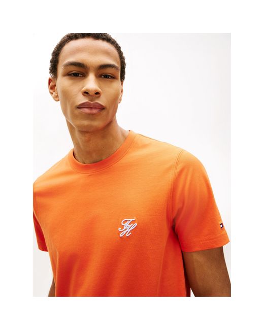 Tommy Hilfiger Orange T-Shirt for men