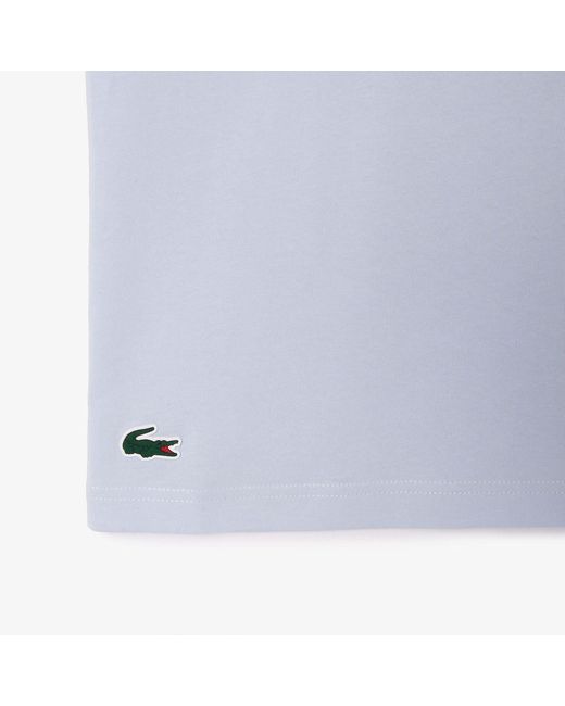 Lacoste White Ultra Dry Xxl Logo Sport T-Shirt for men