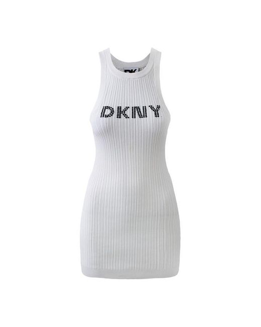 DKNY Gray Knit Dress Ld42