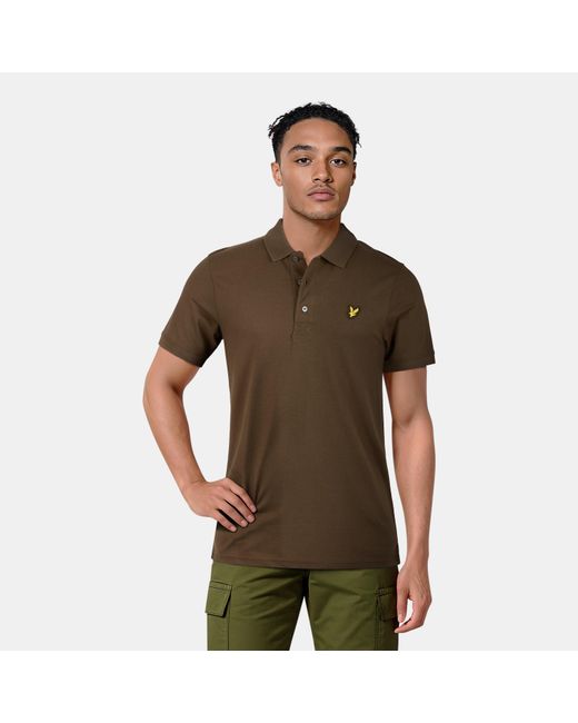 Lyle & Scott Green Basic Short Sleeve Polo Shirt for men