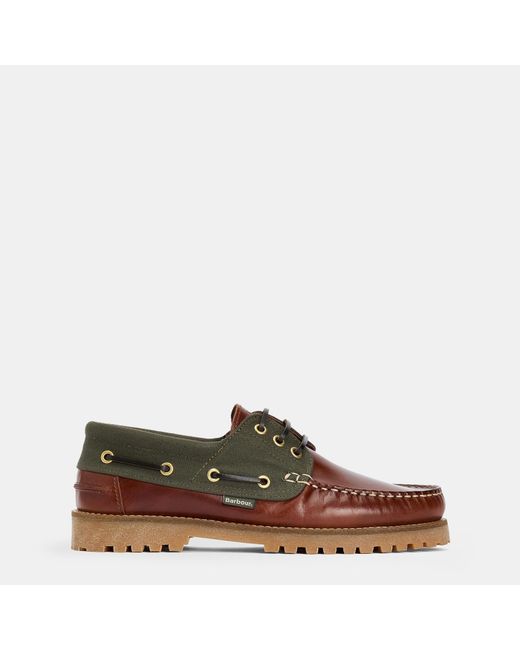 Barbour Brown Deck Boat Shoes for men