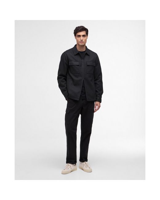 Barbour Black Walken Overshirt for men