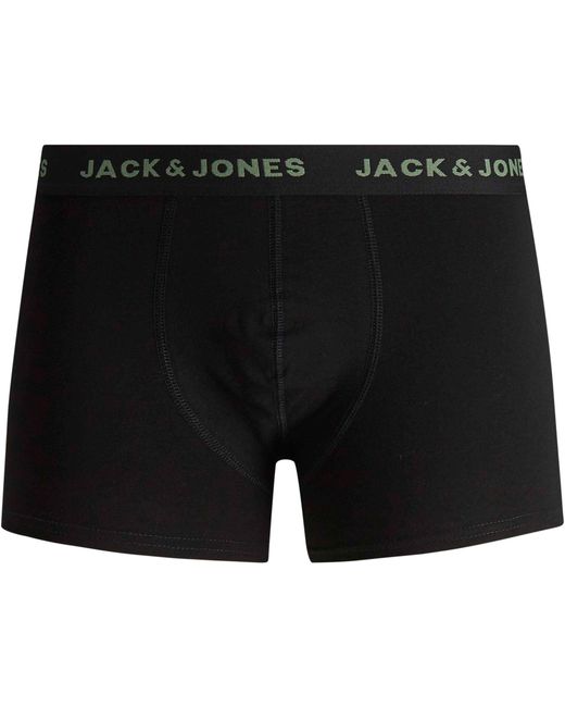 Jack & Jones Black Jack 7-Pack Basic Trunks Plus Size for men