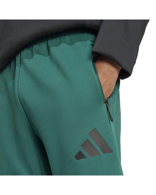 Adidas Green Z.N.E. Tracksuit Bottoms for men