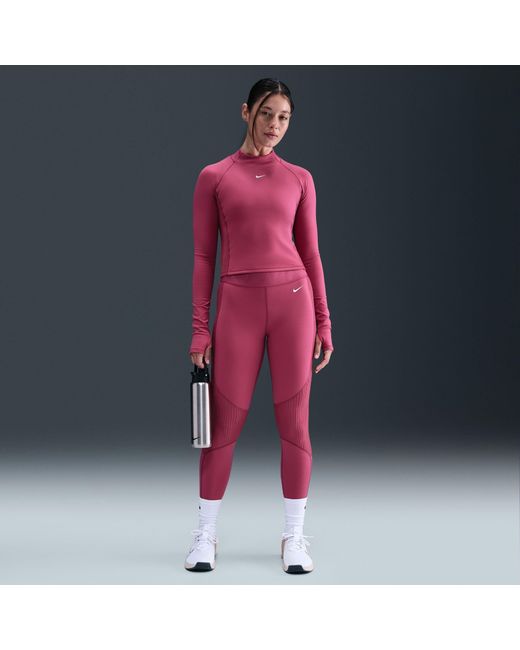 Nike Pink Long Sleeve Performance Gym Top