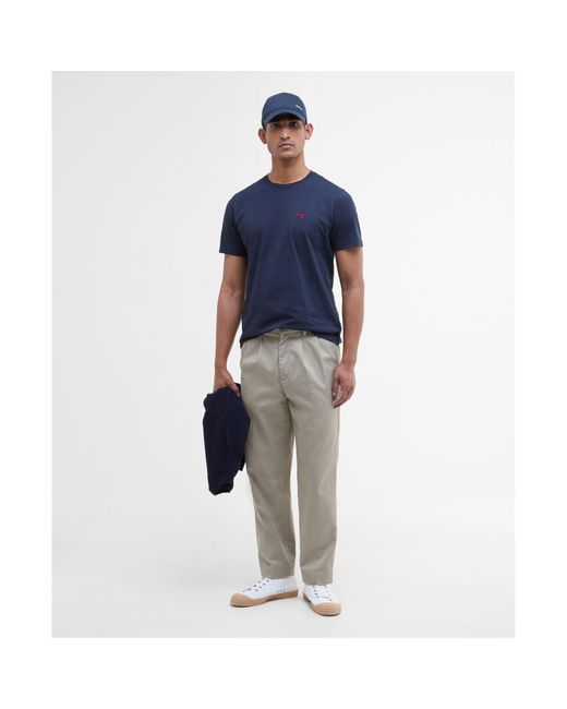 Barbour Blue T-Shirt Essential Sports Tee for men