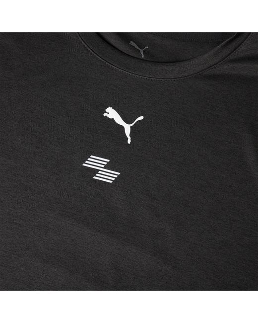 PUMA Black Hyrox City Short Sleeve Performance Gym Top for men