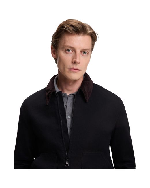 Boss Black Hbb Double Breasted Cotton Long Sleeve Denim Jacket for men