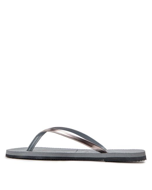 Havaianas Gray Hav. You Metallic Flip Flops