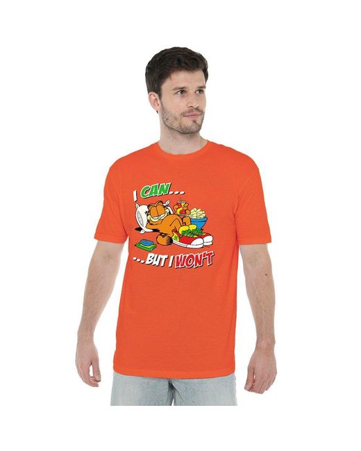 Garfield Red I Can. T Shirt for men