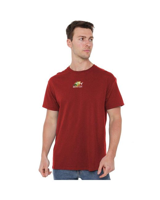 Other Red Bruce Lee Tri Color T Shirt Cardinal for men