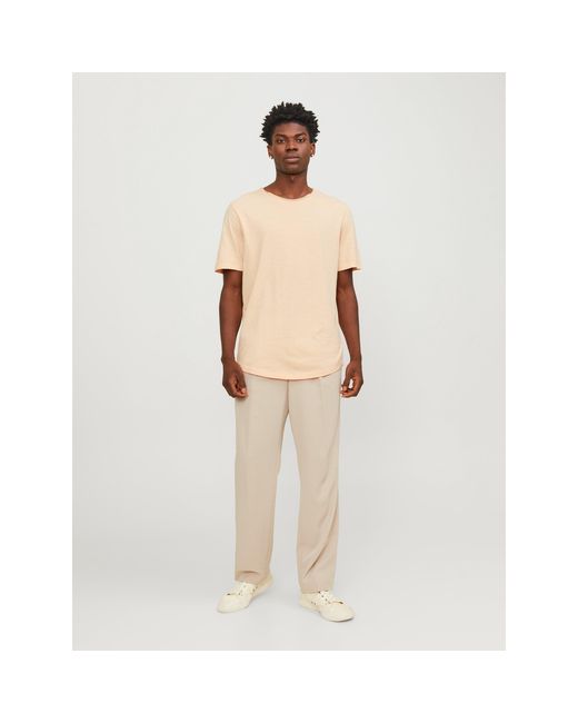 Jack & Jones Natural And Crew Neck Regular Fit T-Shirt for men