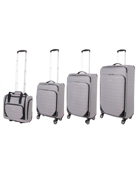 London Fog White The Newbury Soft Shell Hold Luggage And Cabin Case