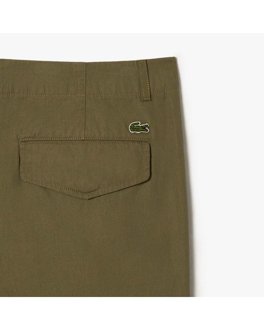 Lacoste Green Straight-fit Multi Pocket Cargo Pants for men