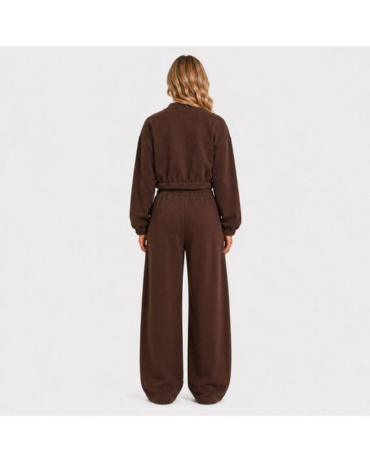I Saw It First Brown Barrel Fleece Joggers