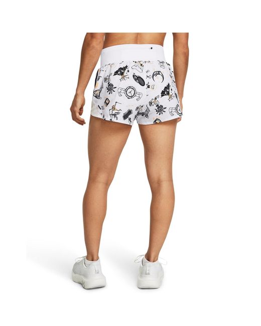 Under Armour White Performance Running Shorts