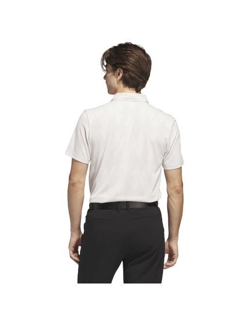 Adidas White Ultimate Short Sleeve Performance Polo Shirt for men