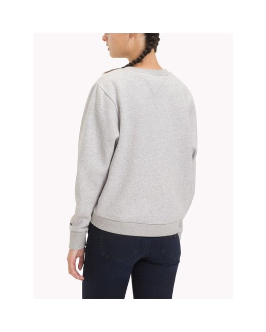 Tommy Hilfiger Gray Jeans Signature Sweatshirt