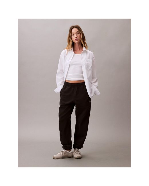Calvin Klein Black Ckj Mono Closed Hem Fleece Joggers