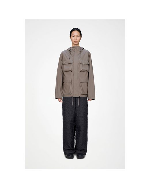 Rains Brown Pocket Waterproof Jacket