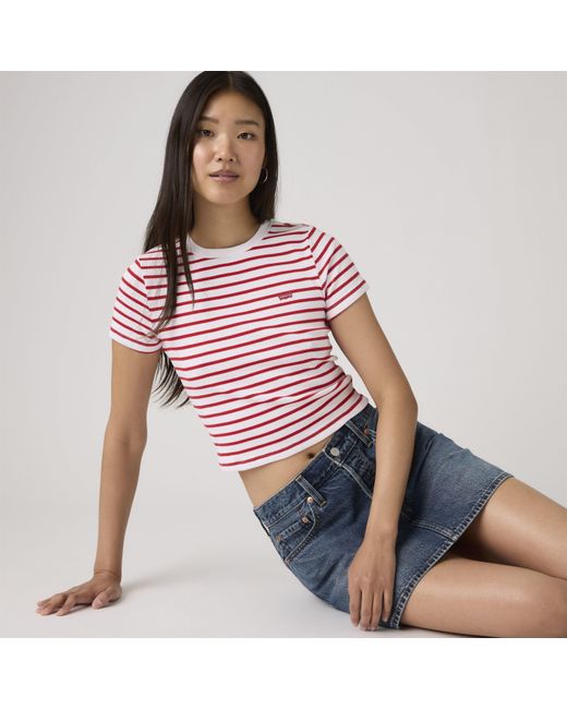 Levi's Blue Essential Sporty Cropped Crop Top