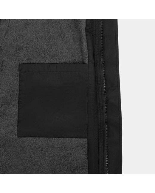 Gelert Black Fleece Lined Windproof Detachable Hood Parka for men