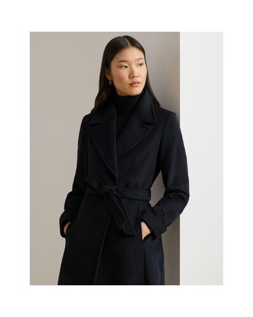 Ralph Lauren Black Lrl Wool Wrap Ld64