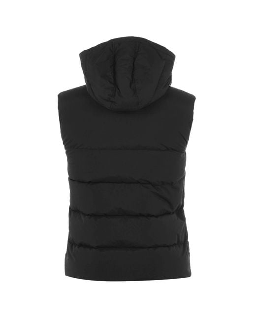 Pyrenex Black Spoutnic Water Resistant Duck Down Hooded Gilet for men
