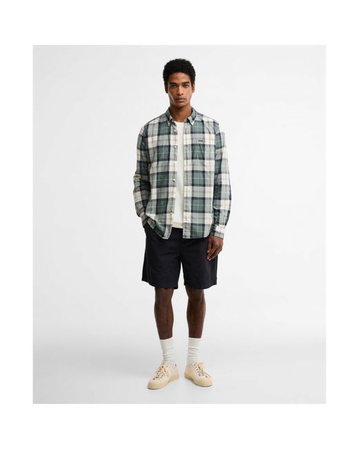 Barbour Gray Long Sleeve Patterned Shirt for men