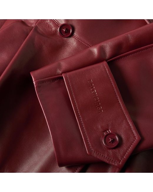 Balenciaga Purple Leather Jacket