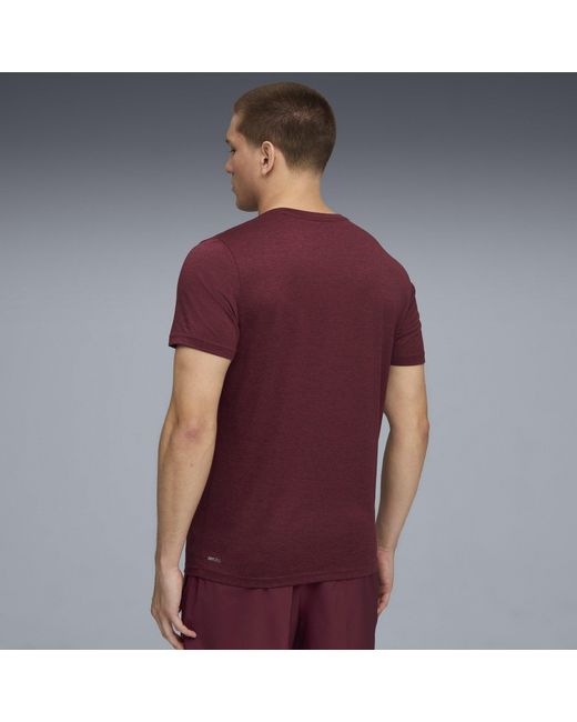 PUMA Purple Tad Short Sleeve Performance Gym Top for men