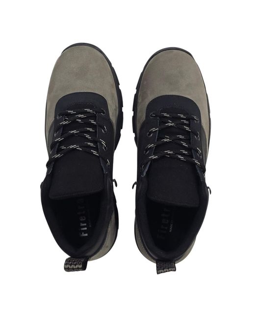 Firetrap Black Delia Premium Leather Ankle Lace Up Hiker Rugged Boots for men