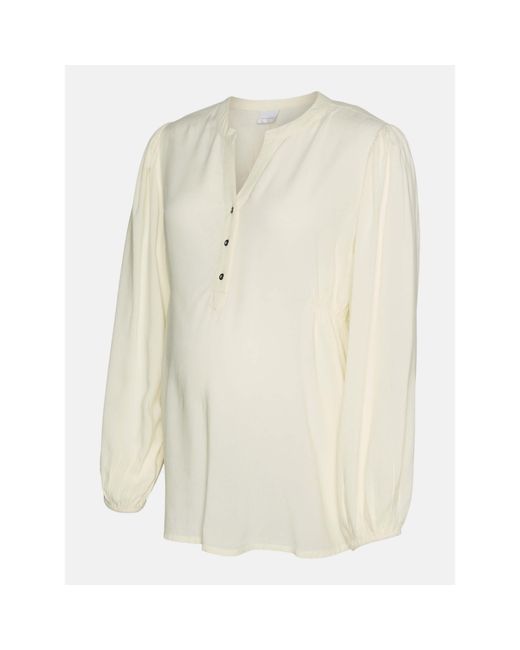 Mama.licious White Maternity Long Sleeve Blouse