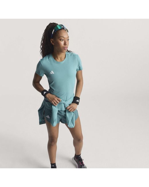 Adidas Blue Adizero Running T-Shirt