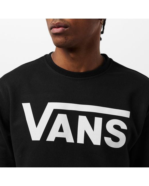 Vans Black Classic Cotton Crew-Neck Relaxed Fit Sweatshirt for men