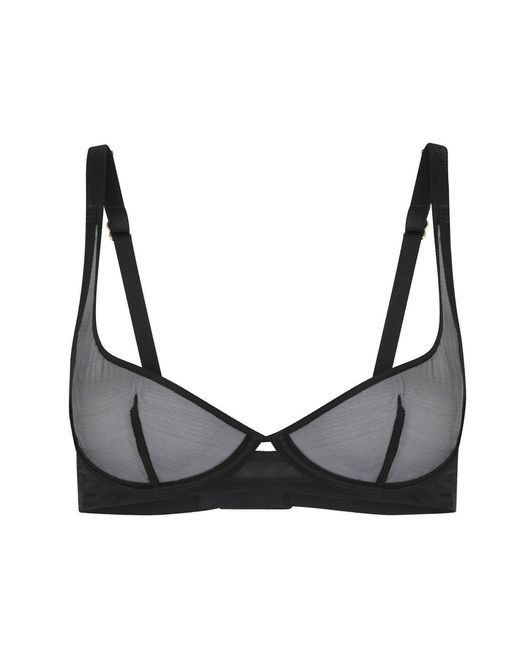 Agent Provocateur Black Lucky Demi Cup Plunge Underwired Bra