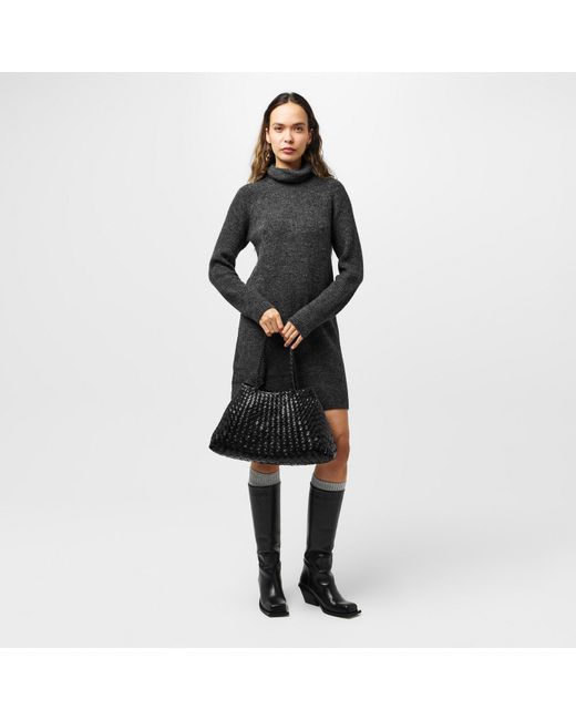 Pieces Gray Knit Mini Dress