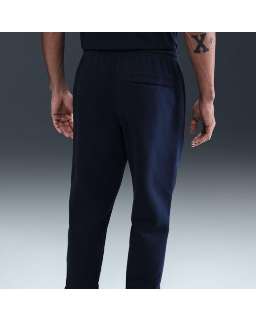 Nike Blue Club Cuff Pant Closed Hem Jersey Jogging Bottoms for men