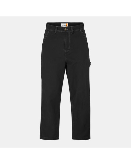 Timberland Black Canvas Straight Leg Trouser for men