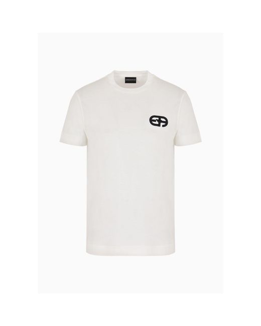 Emporio Armani White Crew Neck T-Shirt for men